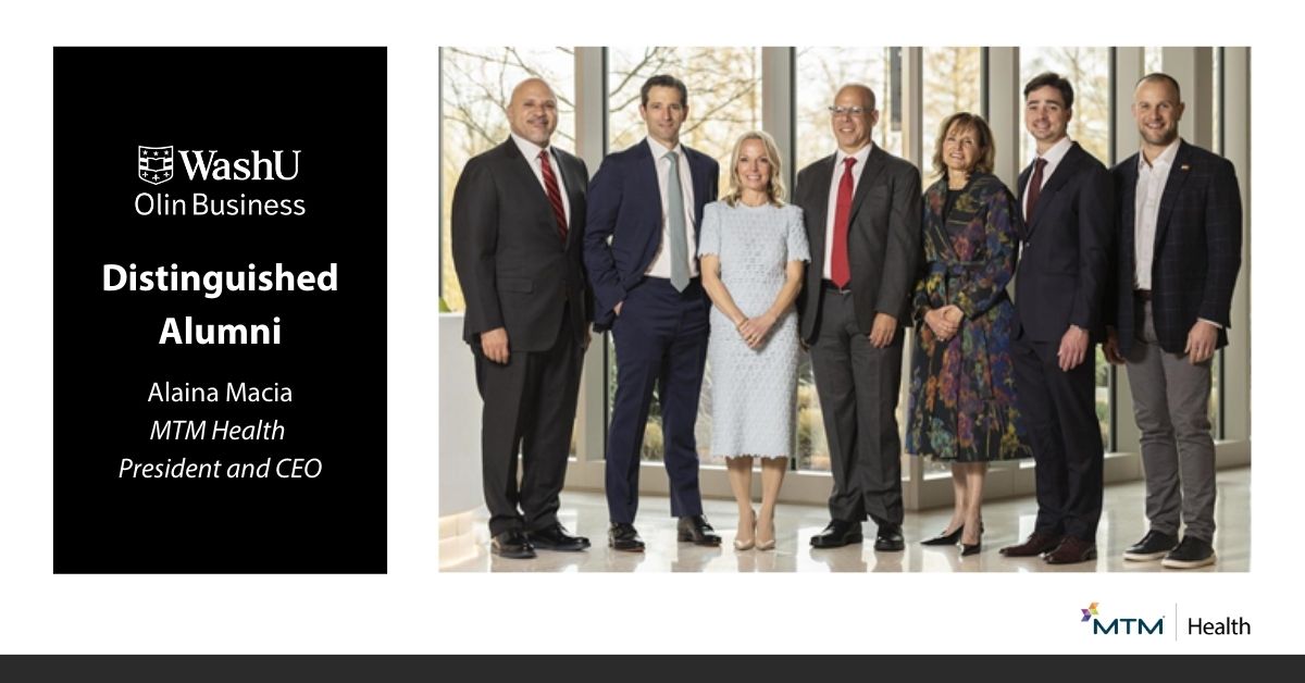 Big news: our President and CEO Alaina Macia has been named a WashU Olin Business School Distinguished Alumni for her leadership and impact.